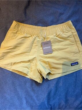 Patagonia Women’s Barely Baggies Shorts in Surfboard Yellow